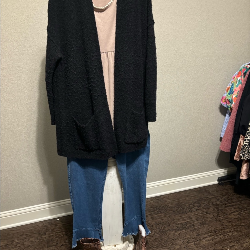 Women's Black free people cardigan light wear only